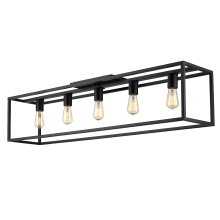 Golden 2072-FM41 BLK - Golden Lighting Wesson 5-light Flush Mount in Matte Black